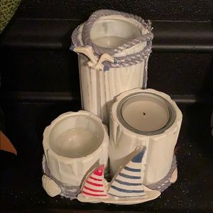 Sailboat candle holder